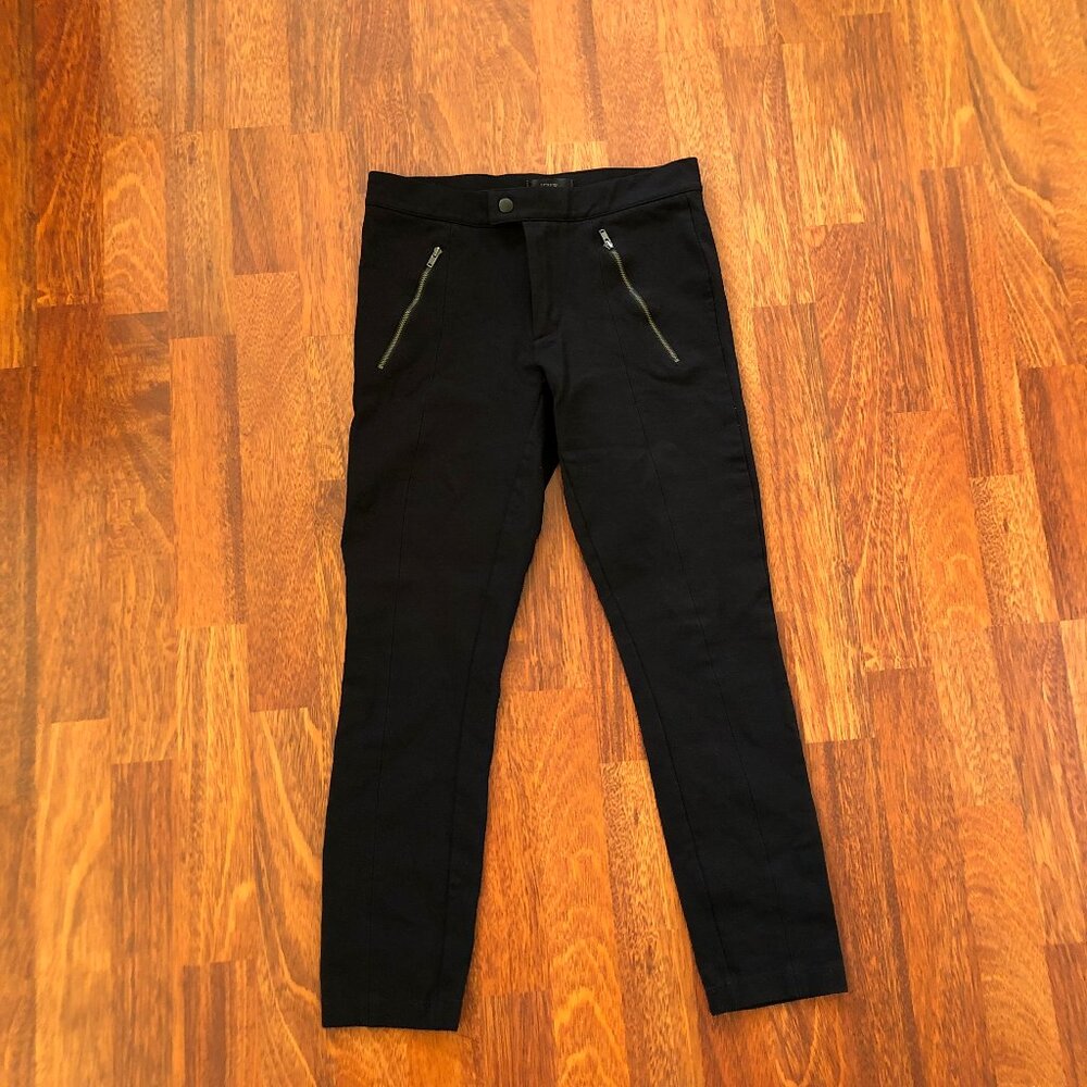 J. Crew Black Classy Stretchy Dress Pants w/ Zippered Pockets Size 0